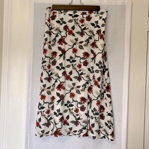 Frank and Oak floral midi skirt